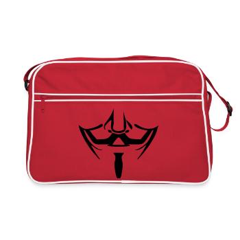 Anonymous mask - Retro Bag - red/white - Front