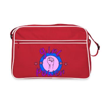 Pouvoir Féminin - Sac Retro - rouge/blanc - Devant