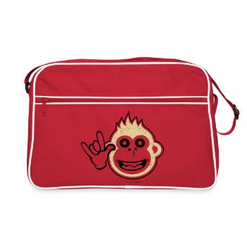 Rocher sur singe - Sac Retro - rouge/blanc - Devant