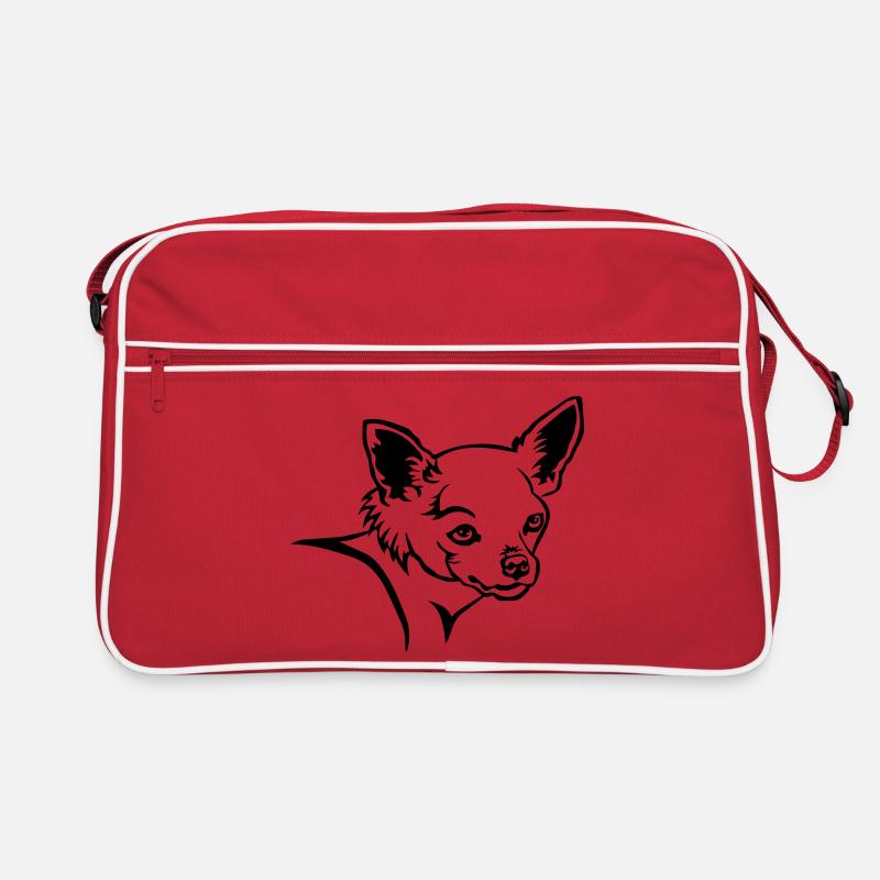 Chihuahua Kopf Retro Tasche