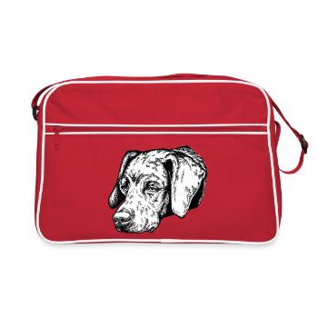 Braque du Bourbonnais Portrait - Sac Retro - rouge/blanc - Devant