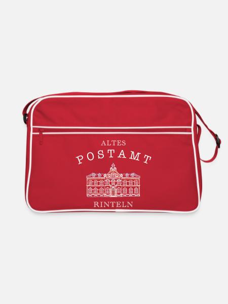 Rinteln, Altes Postamt - Retro Tasche - Rot/Weiß - Vorne