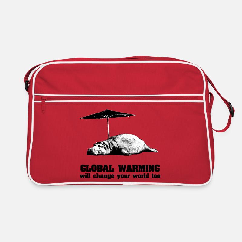 Global Warming / Climate Change / Global Warming - Retro Bag - red/white