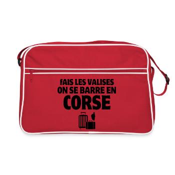 Corse, je suis Corse, île de beauté - Sac Retro - rouge/blanc - Devant