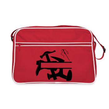 Shoemaker's tool boot - Retro Bag - red/white - Front