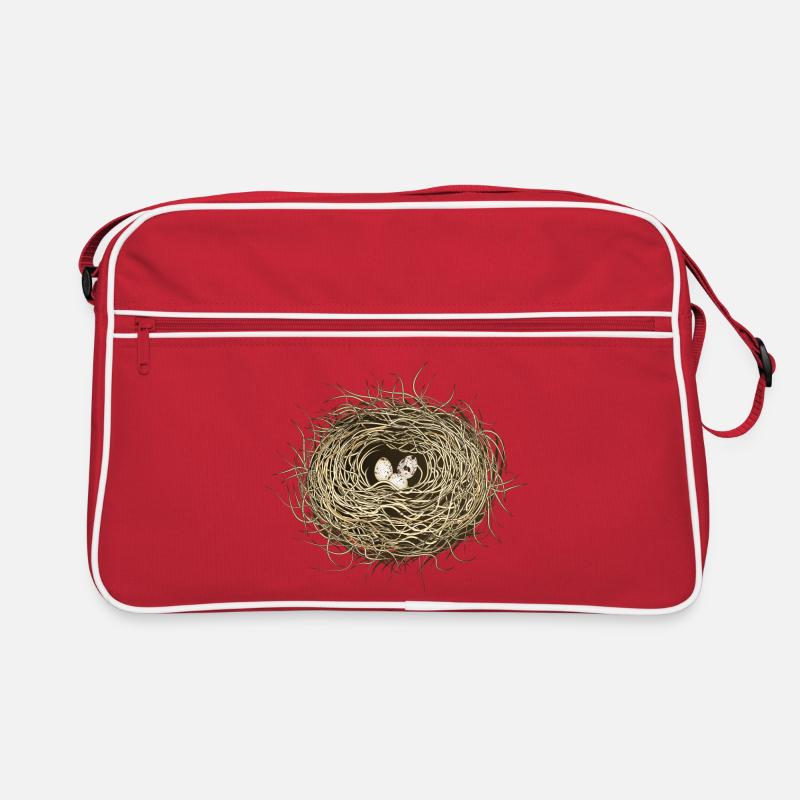 Bird's Nest or Easter Basket with Three Bird Eggs Retro Bag