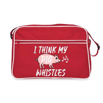 Je pense que mon cochon siffle - Sac Retro - rouge/blanc - Devant
