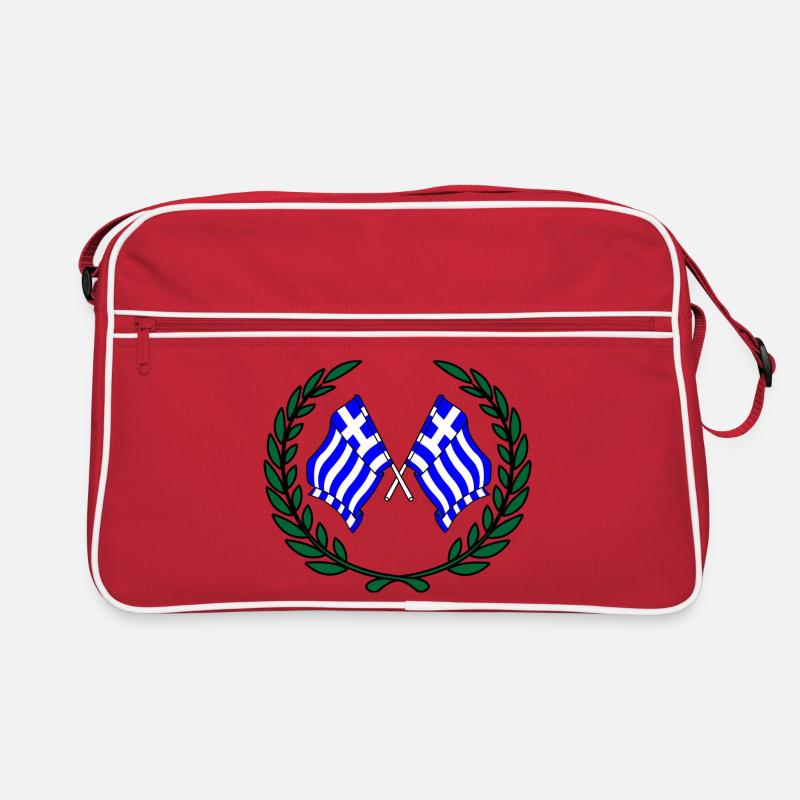 Drapeaux de la Grèce en couronne de laurier Sac Retro