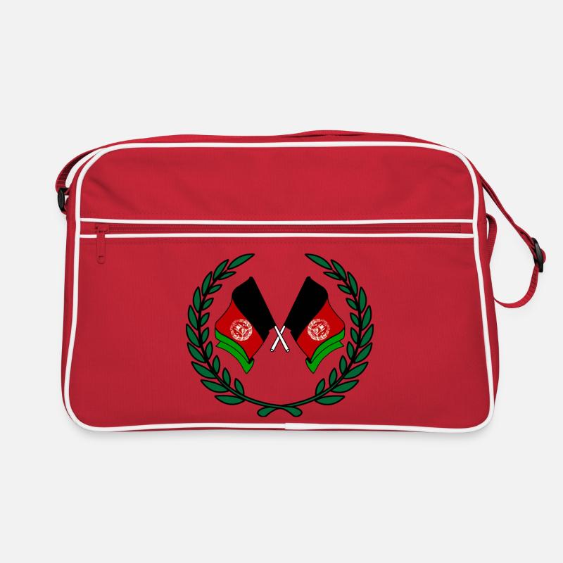 Drapeaux Afghanistan en couronne de laurier Sac Retro
