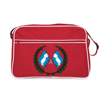 Drapeaux Honduras en couronne de laurier - Sac Retro - rouge/blanc - Devant