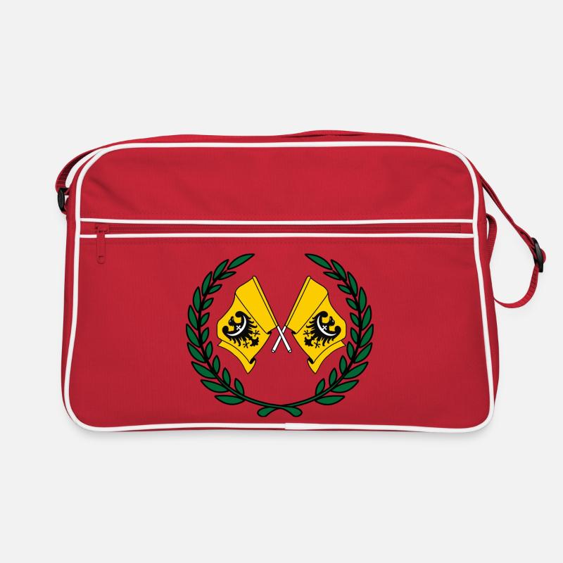 Fahnen Niederschlesischer Lorbeerkranz Retro Tasche