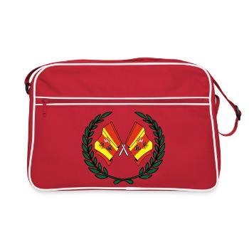 Drapeaux Couronne de laurier de Lodz - Sac Retro - rouge/blanc - Devant