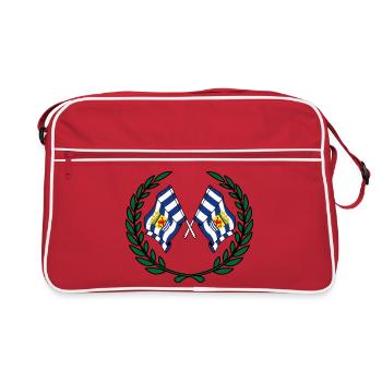 Flags province of Zeeland laurel wreath - Retro Bag - red/white - Front