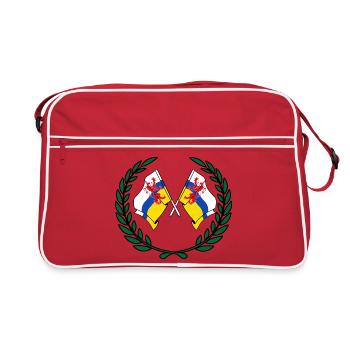 Flags province of Limburg laurel wreath - Retro Bag - red/white - Front