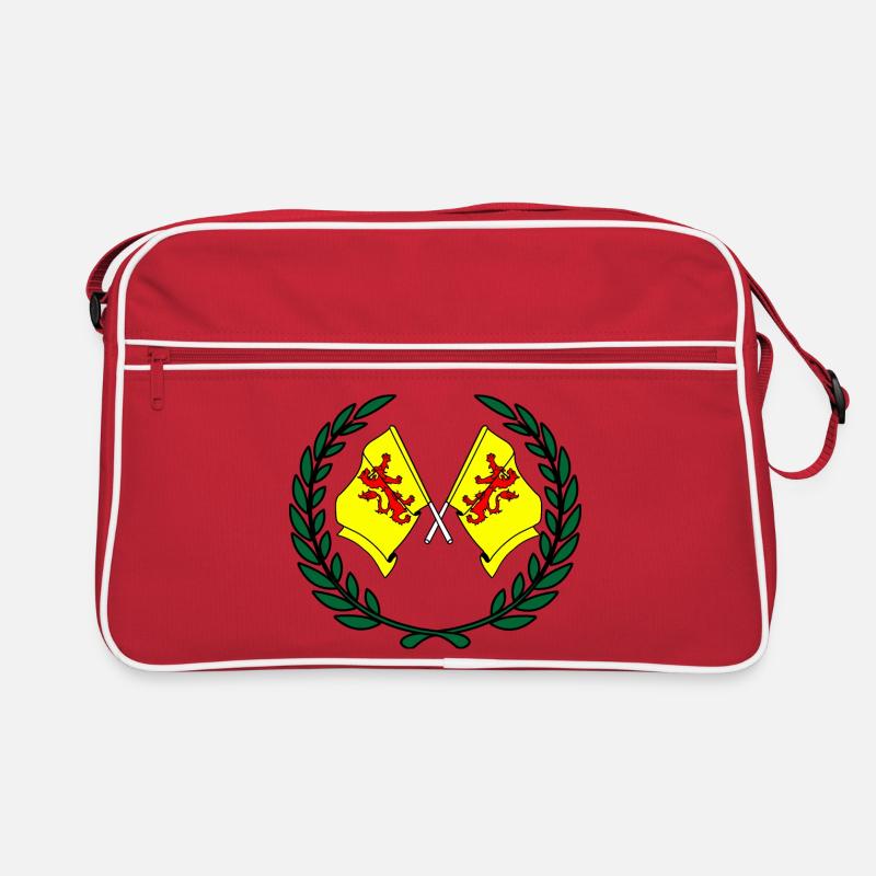 Couronne de laurier des drapeaux de la province de Hollande méridionale Sac Retro