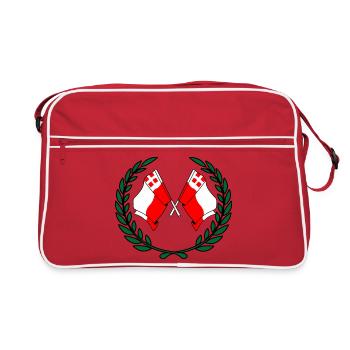 Flags province of Utrecht laurel wreath - Retro Bag - red/white - Front