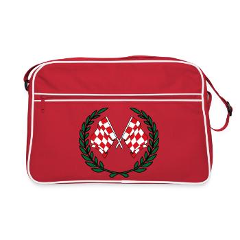 Flags province of North Brabant laurel wreath - Retro Bag - red/white - Front