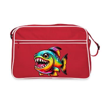 Piranha - Sac Retro - rouge/blanc - Devant