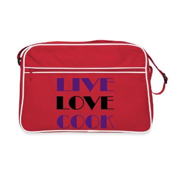 Passion pour la cuisine - Sac Retro - rouge/blanc - Devant