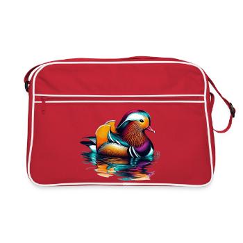 Canard mandarin - Sac Retro - rouge/blanc - Devant