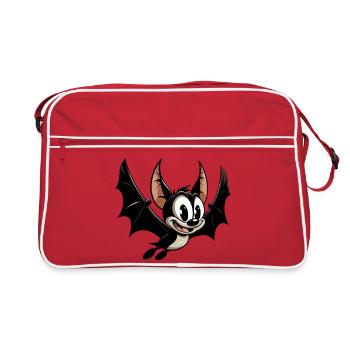 Fledermaus - Retro Tasche - Rot/Weiß - Vorne