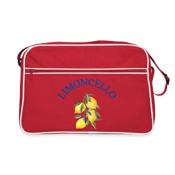 Limoncello – citrons sur une branche avec lettrage - Sac Retro - rouge/blanc - Devant
