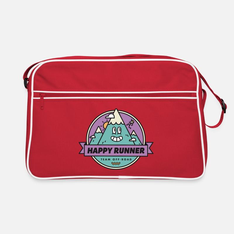 Glücklicher Läufer Retro Tasche