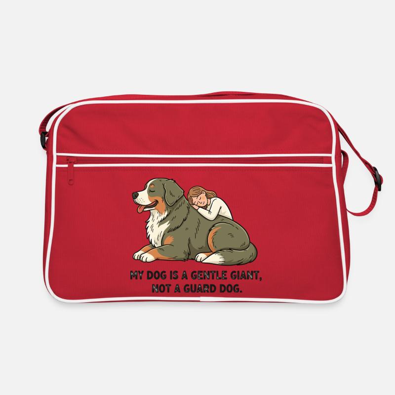 Mon chien est un gentil géant, pas un chien de garde. Sac Retro