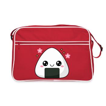 Kawaii Onigiri Riz Mignon Gourmand - Sac Retro - rouge/blanc - Devant