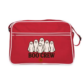 Boo Crew Funny Saying Halloween Costume - Retro Bag - red/white - Front