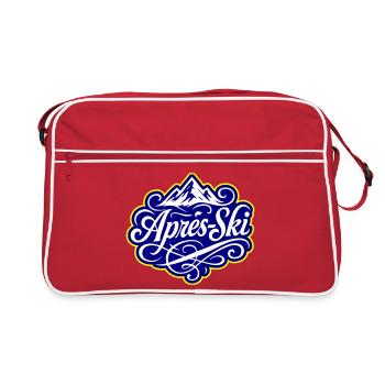 Après-ski Mountains Alps - Retro Bag - red/white - Front