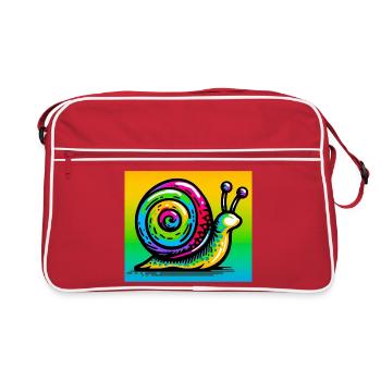 Escargot - Sac Retro - rouge/blanc - Devant