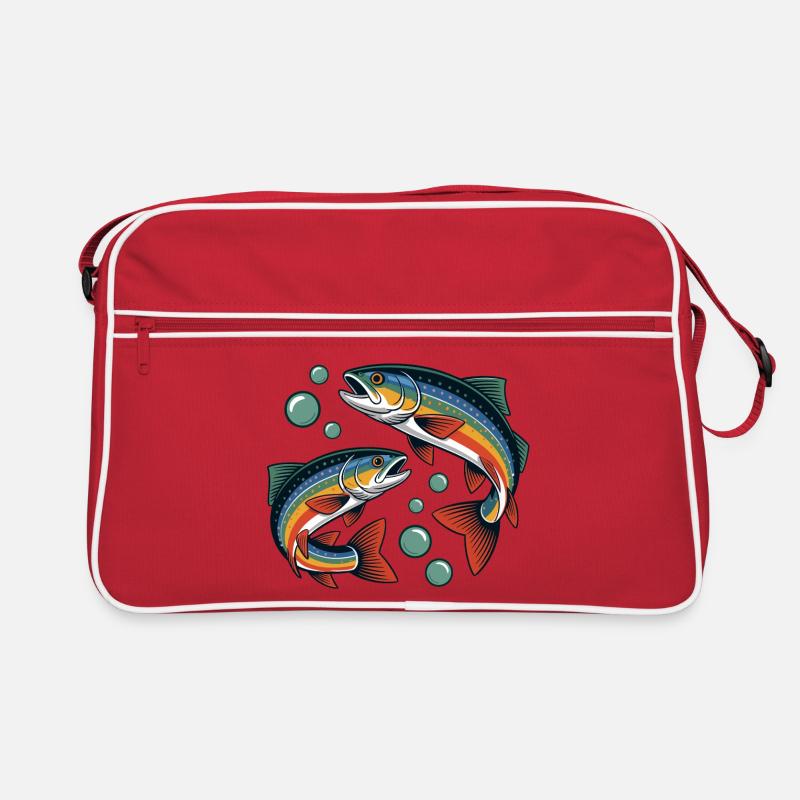 Regenbogenforellen Retro Tasche
