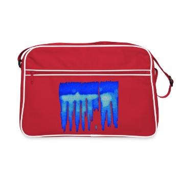 Abstract - Blue Background - Retro Bag - red/white - Front