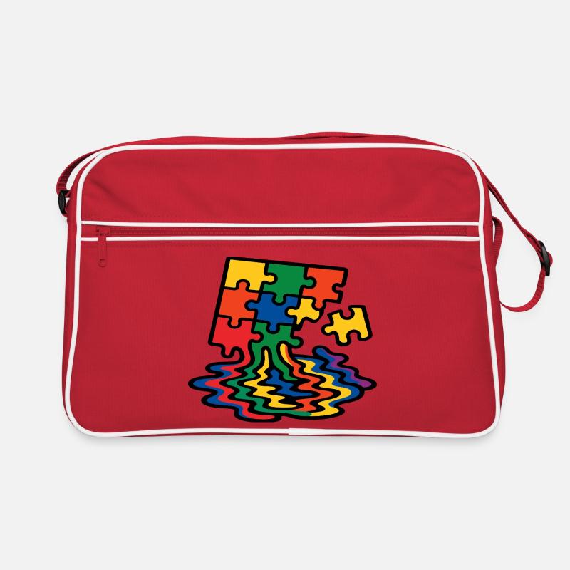 Rainbow Puzzle Tree Splash Retro Bag