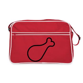 cuisse de poulet - Sac Retro - rouge/blanc - Devant