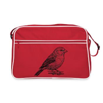 Bird Songbird - Retro Bag - red/white - Front