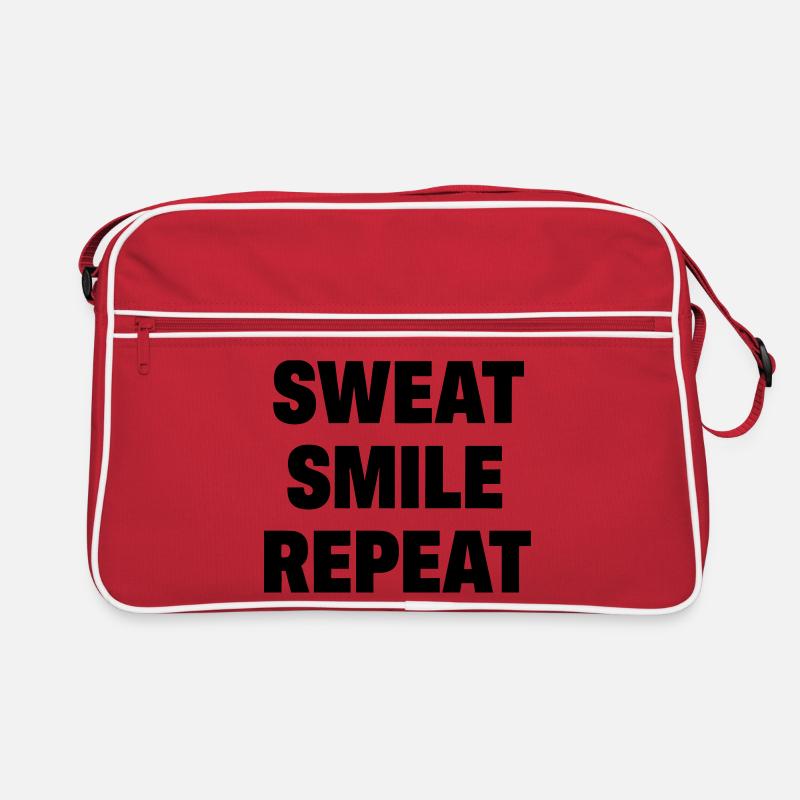Sweat Smile Repeat Retro Tasche
