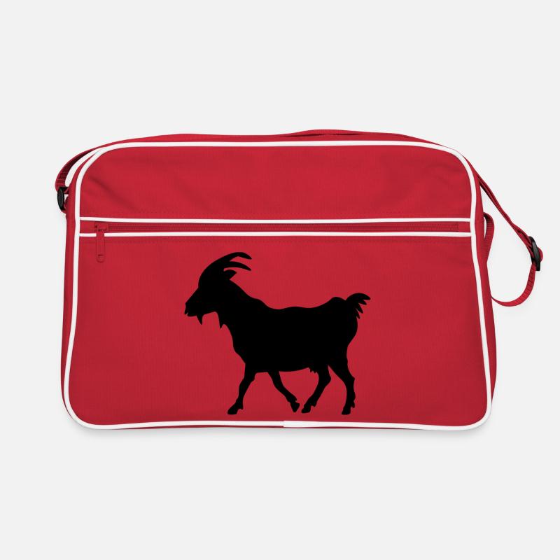 Ziege schwarz Retro Tasche