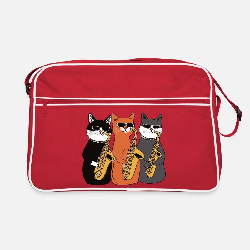 Trio de saxophone chat Sac Retro