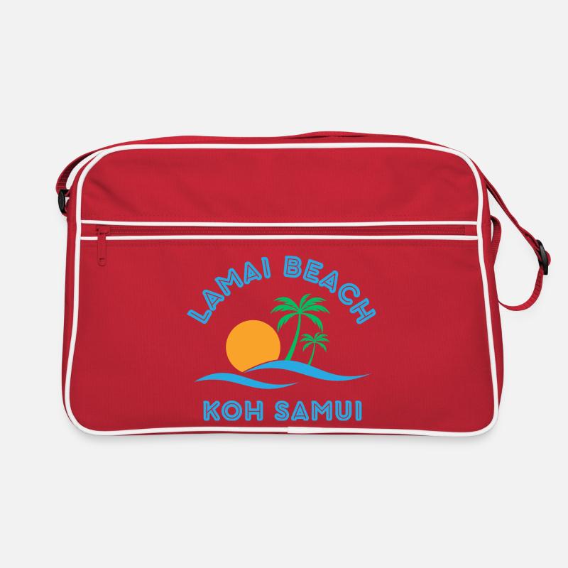 Lamai Beach Koh Samui Palm Sunset Retro Bag