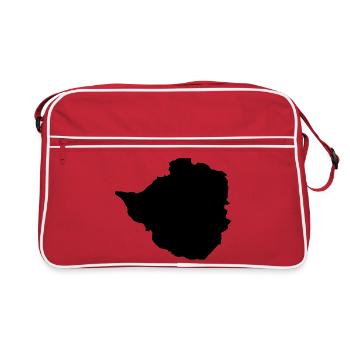 Map of Zimbabwe - Retro Bag - red/white - Front