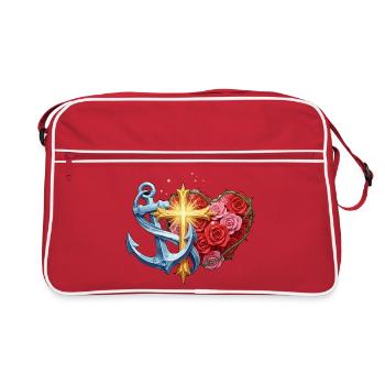 Espoir, foi et amour - Sac Retro - rouge/blanc - Devant
