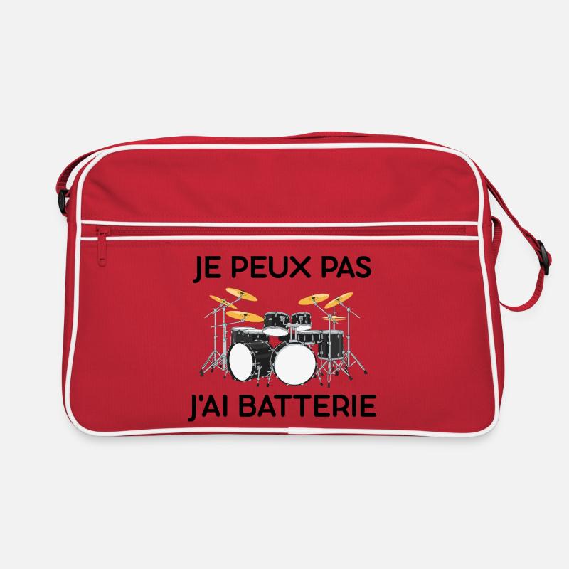 I Can't I Have Drums Drummer Percussion Retro Tasche