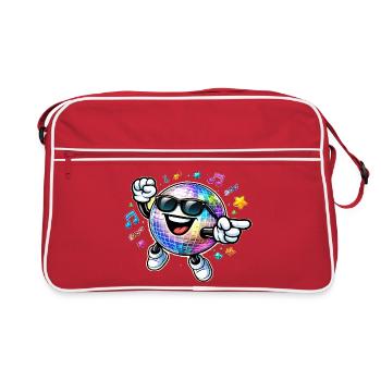 Rainbow Disco Ball Dance Party - Retro Bag - red/white - Front