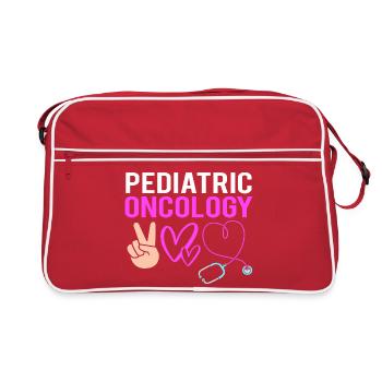 Kinderkrebs Krebs-Überlebender Krebs stinkt - Retro Tasche - Rot/Weiß - Vorne