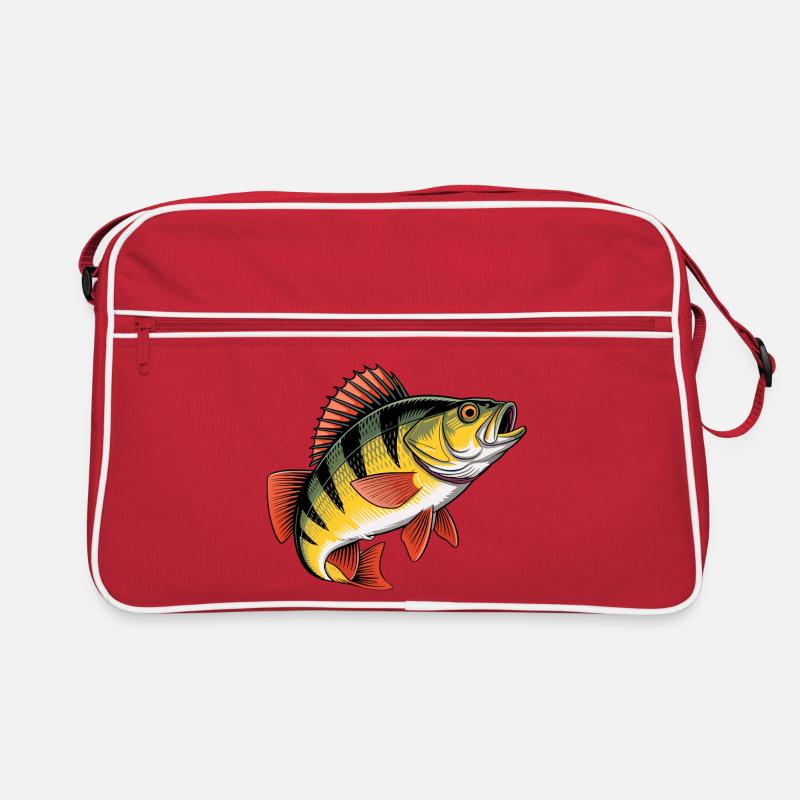 Springender Barsch Retro Tasche