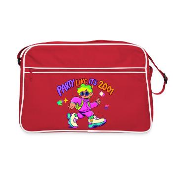 Style fête néon 2001 - Sac Retro - rouge/blanc - Devant