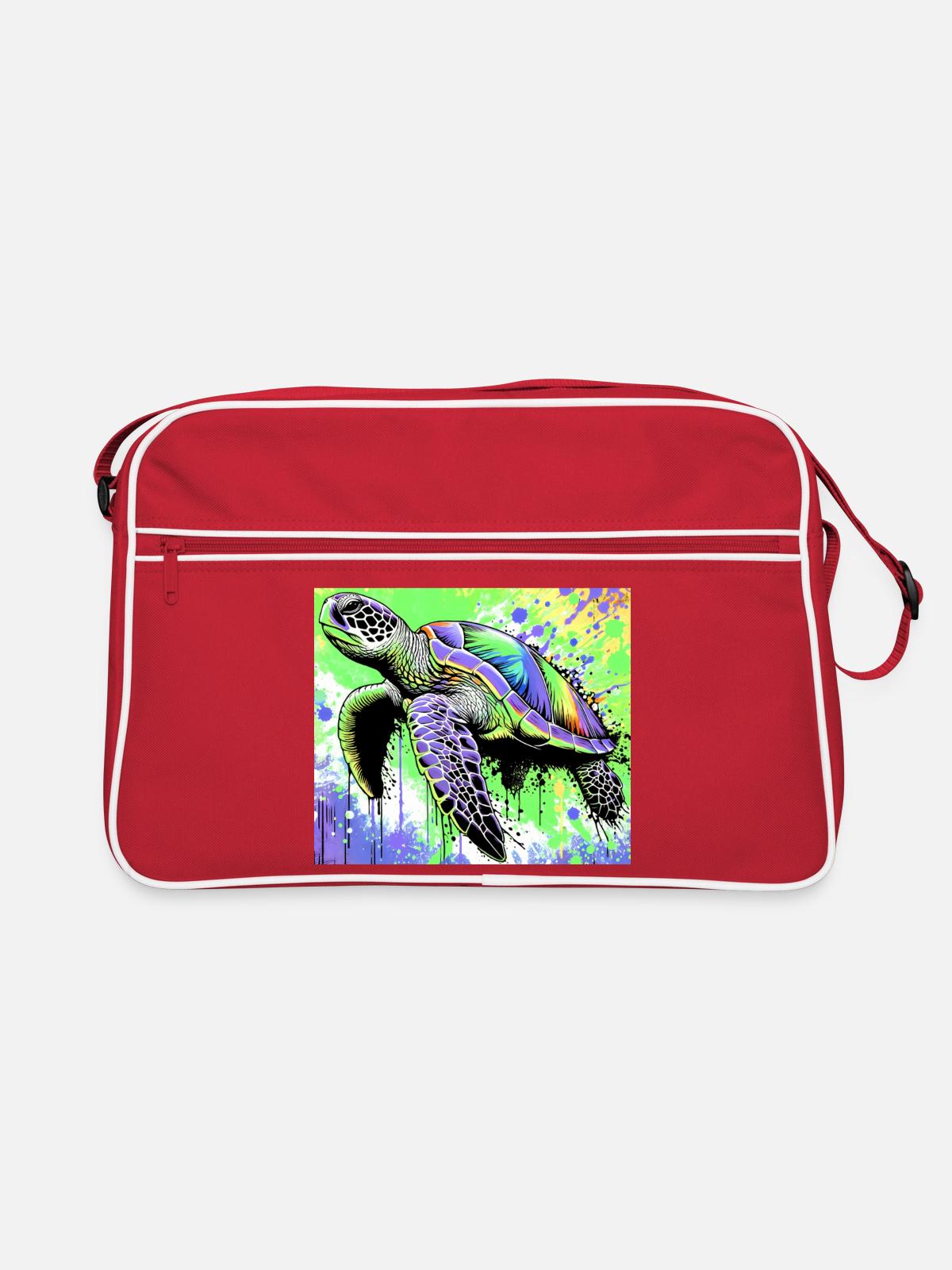 turtle - Retro Bag - red/white - Front