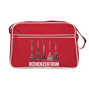 Rechenzentrum Gärtner Garten Gartenarbeit - Retro Tasche - Rot/Weiß - Vorne